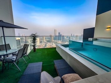 Elegant Swimming Pool
Furniture
Big terrace 
City View
