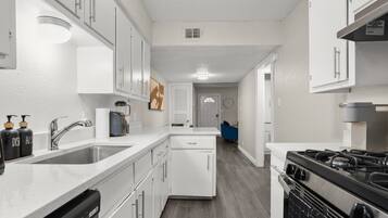 Microwave, oven, stovetop, dishwasher