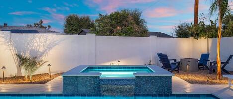 A heated pool