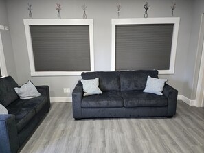 Smart TV, fireplace, video games