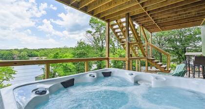 That 70's House! Lake front w Boat & Fishing Dock, Hot Tub & Fire Pits in Eucha!