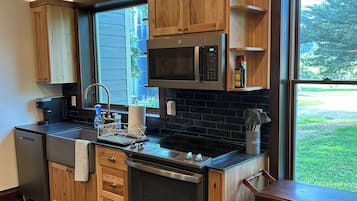 Microwave, oven, stovetop, dishwasher