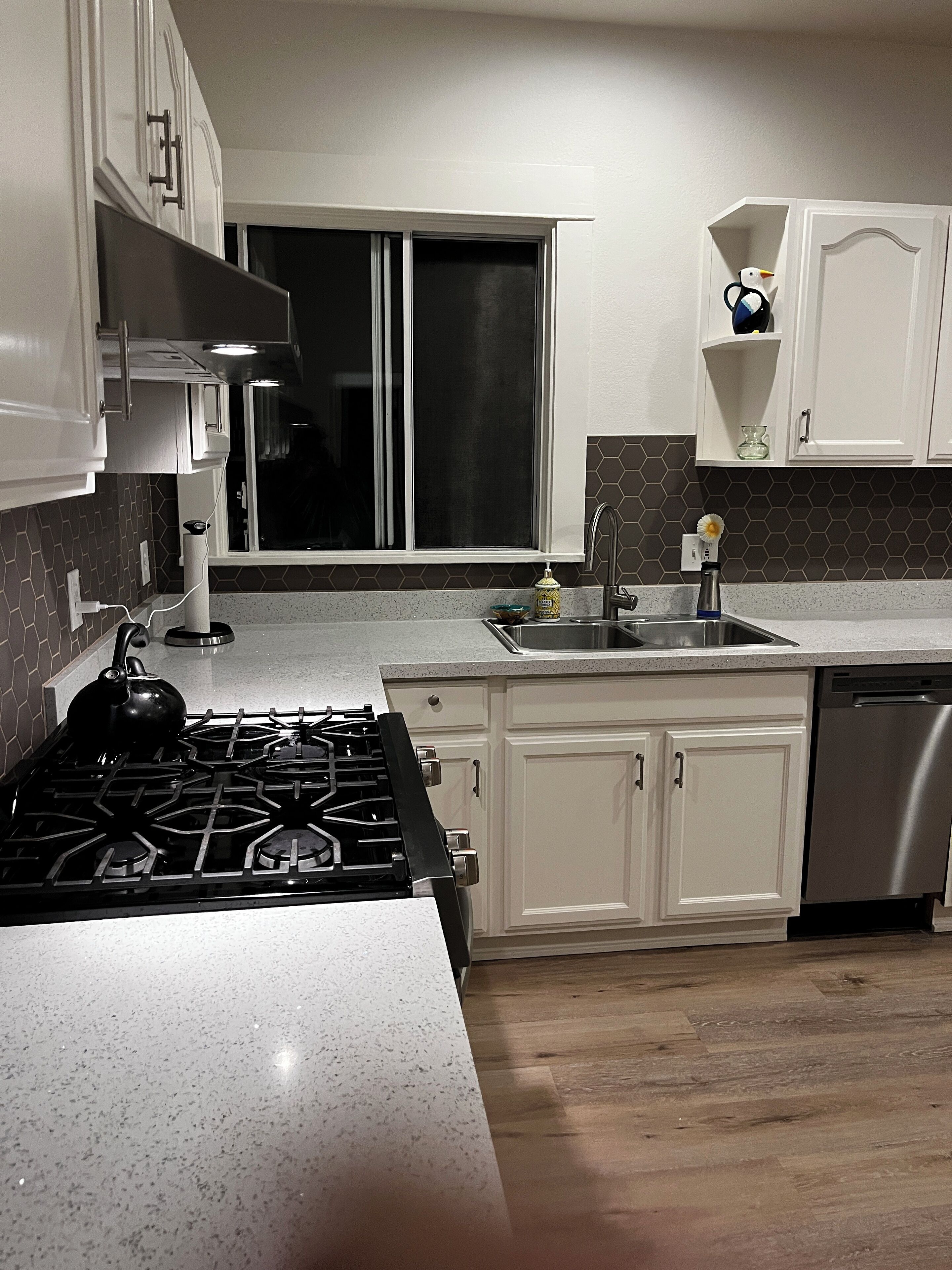 Fridge, oven, stovetop, dishwasher