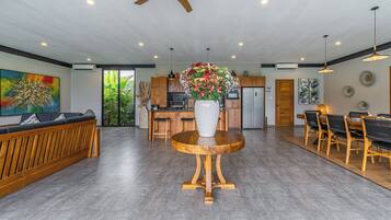 Luxury Villa, Patio, Pool View | Living room