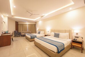 Premium Twin Room | In-room safe, iron/ironing board (on request), WiFi (free), bed sheets - MJ AERO SUITE (Rishikesh)