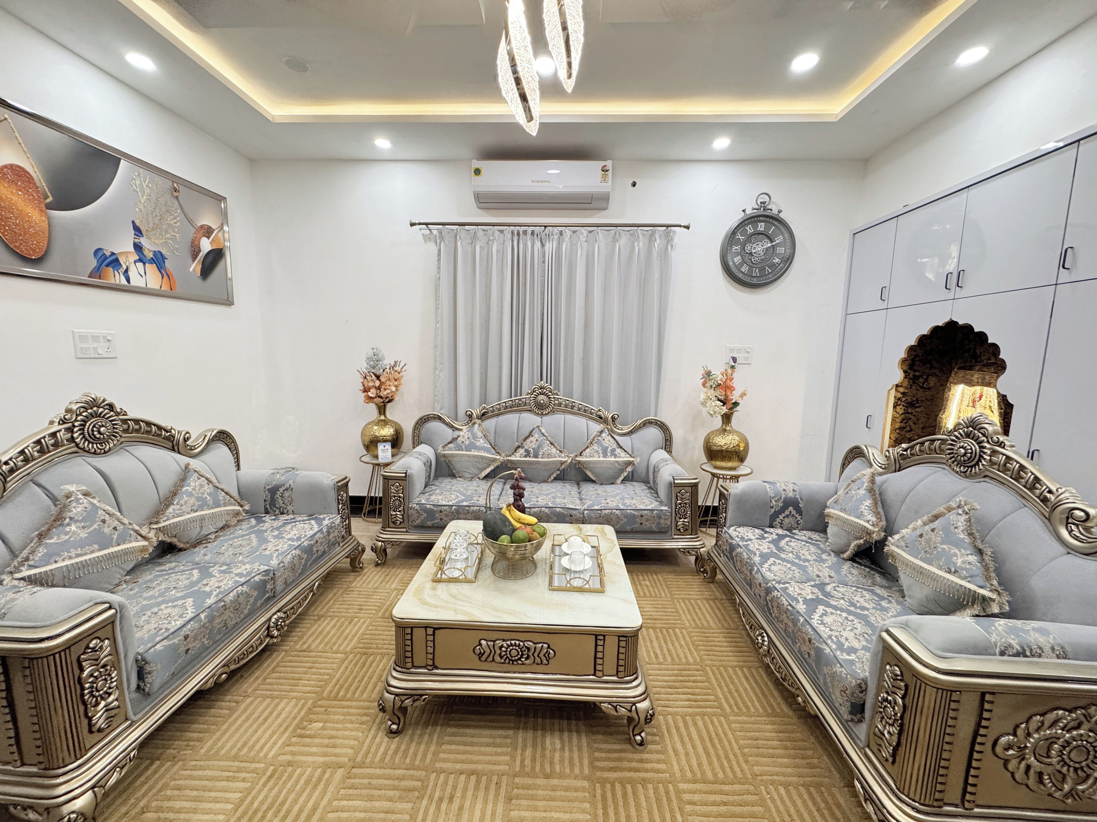 Family Double Room | Living area | 32-inch Smart TV with digital channels, printers
