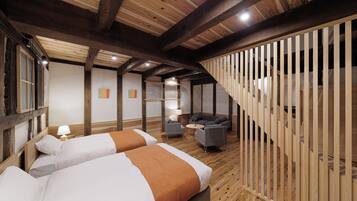 Kamar Quadruple Deluks | Brankas, tirai kedap cahaya, dan Wi-Fi gratis