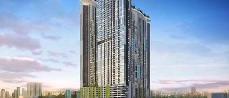 Vista frontal de la propiedad