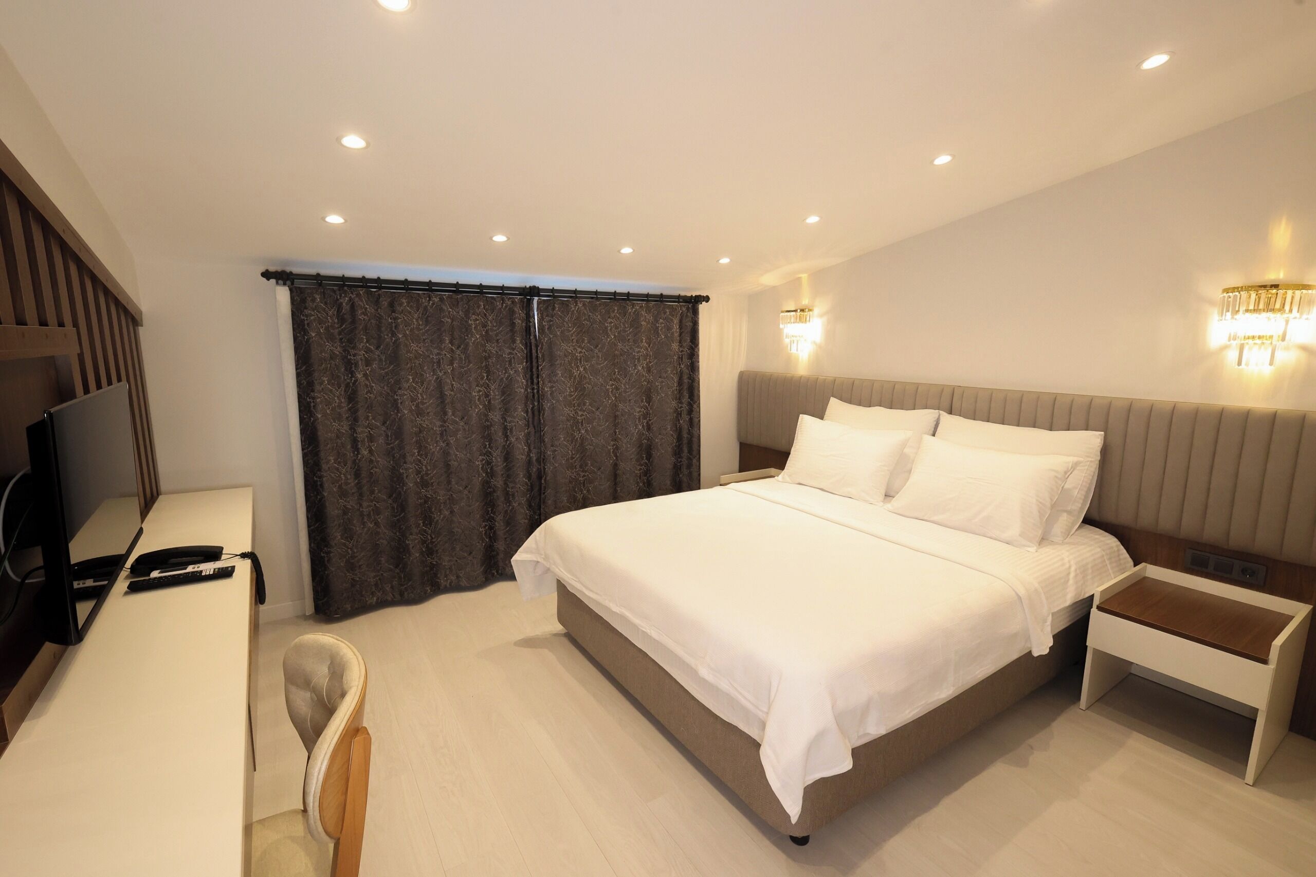 Comfort Double Room, City View | In-room safe, desk, laptop workspace, blackout drapes