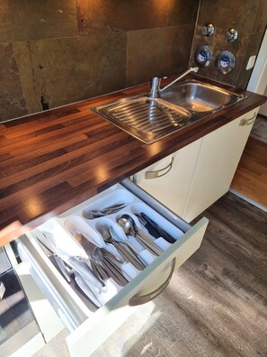 Fridge, oven, stovetop, dishwasher
