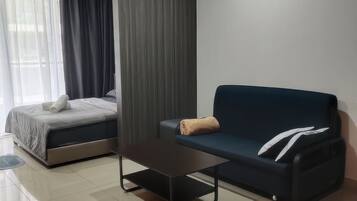 Studio Supérieur, 1 grand lit, balcon, vue ville | Vue de la chambre