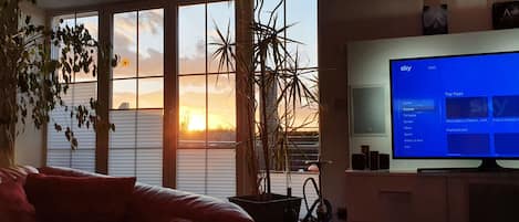 Smart TV, fireplace