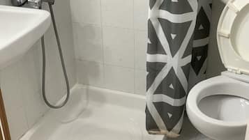 Ducha, toallas y papel higiénico