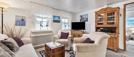 TV, DVD player, stereo