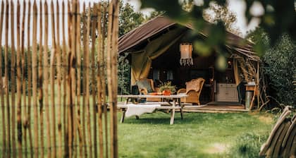 Beautiful luxury furnished tent in the countryside