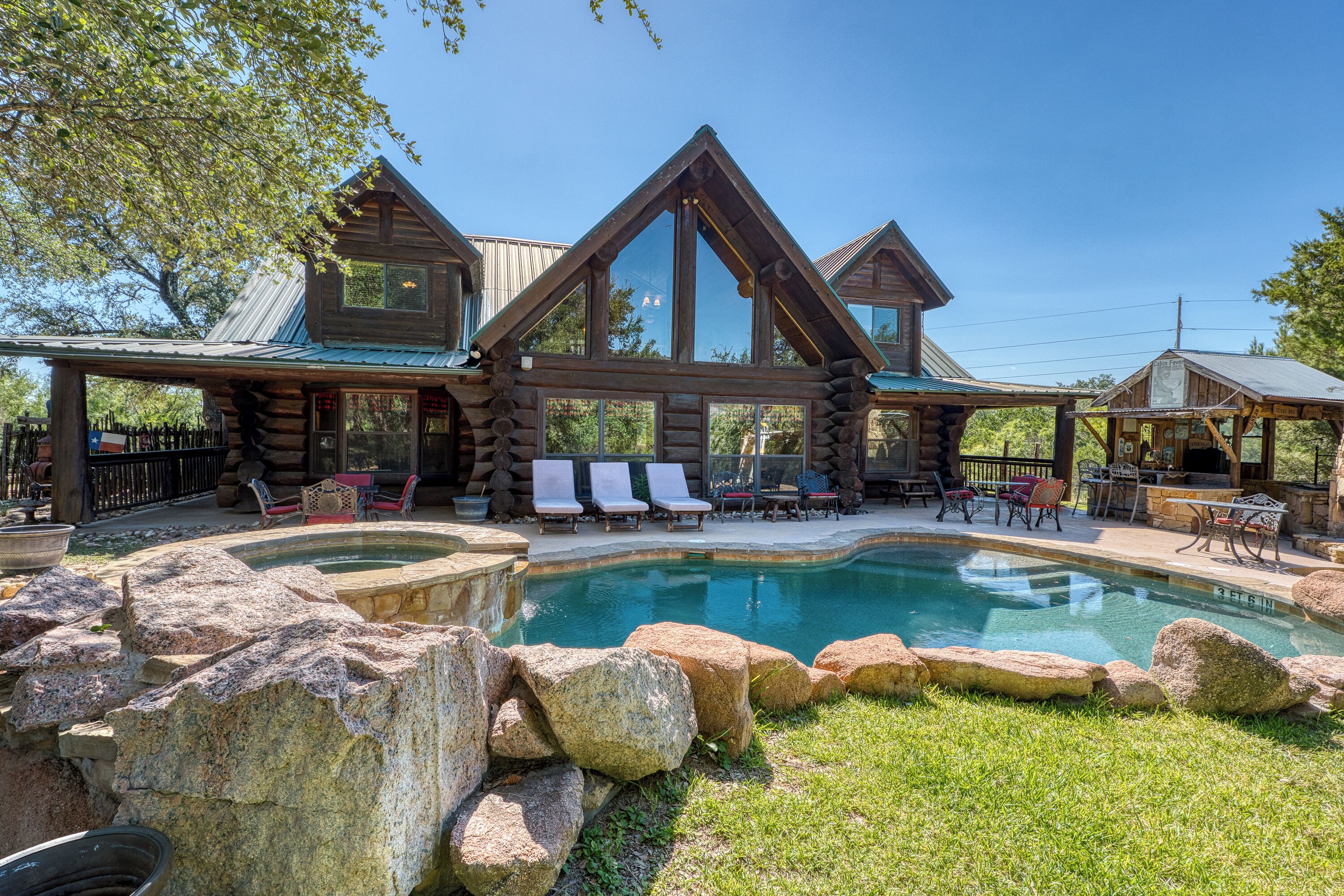 A heated pool