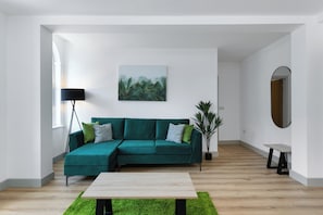 Departamento, 1 cama King size | Área de sala de estar