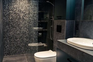 Shower, hair dryer, towels, shampoo - Apartment with Terrace in Szczyrk | Parking and Work Space (Szczyrk)