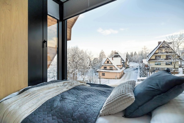 Cozy bedroom in the apartment.