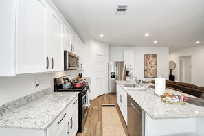 Microwave, oven, stovetop, dishwasher