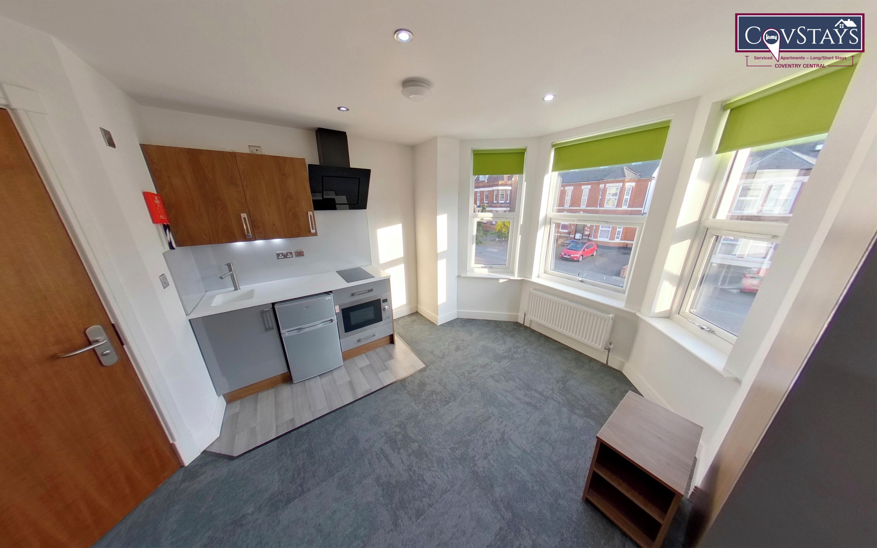 Premium bedding, down comforters, desk, laptop workspace