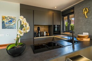 Fridge, oven, stovetop, dishwasher