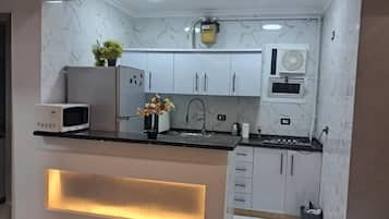 Microwave, oven, stovetop, dishwasher