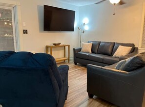 TV, fireplace, table football, offices