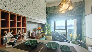 Comfort Apartment, Ocean View | Living area | Video game console