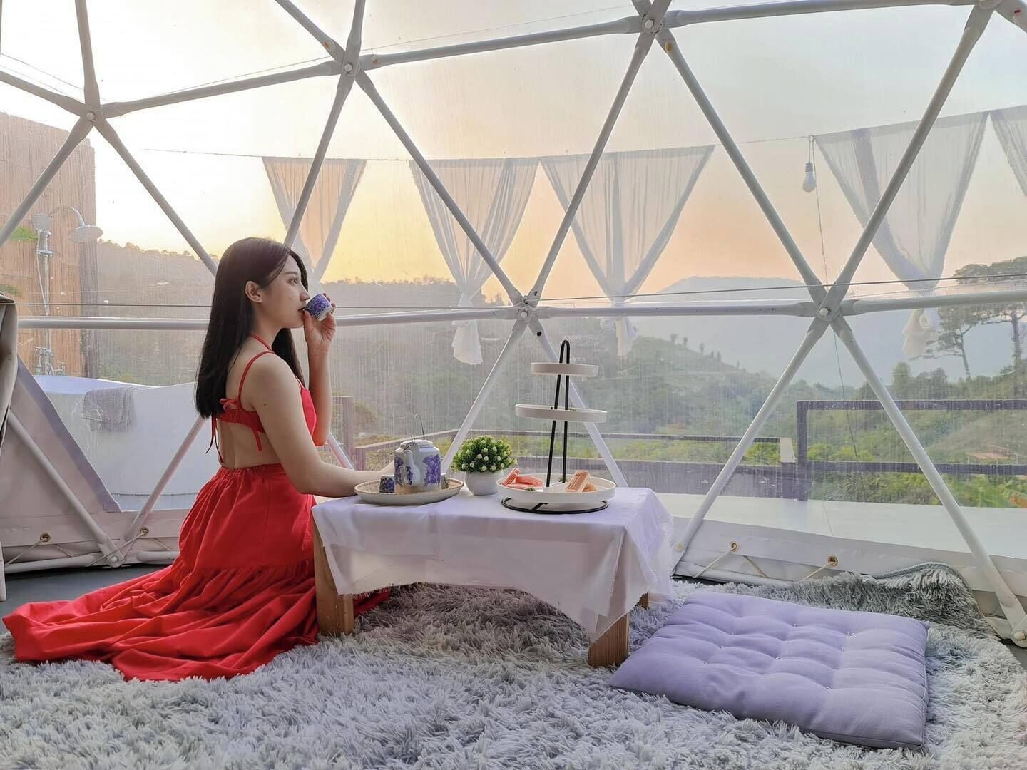 客房, 1 張加大雙人床, 夏威夷式陽台, 山景 | 遮光布/窗簾、免費無線上網、床單