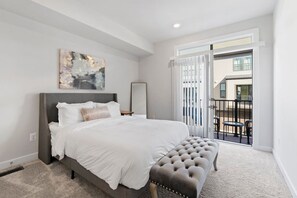 3 bedrooms, desk, iron/ironing board, travel cot