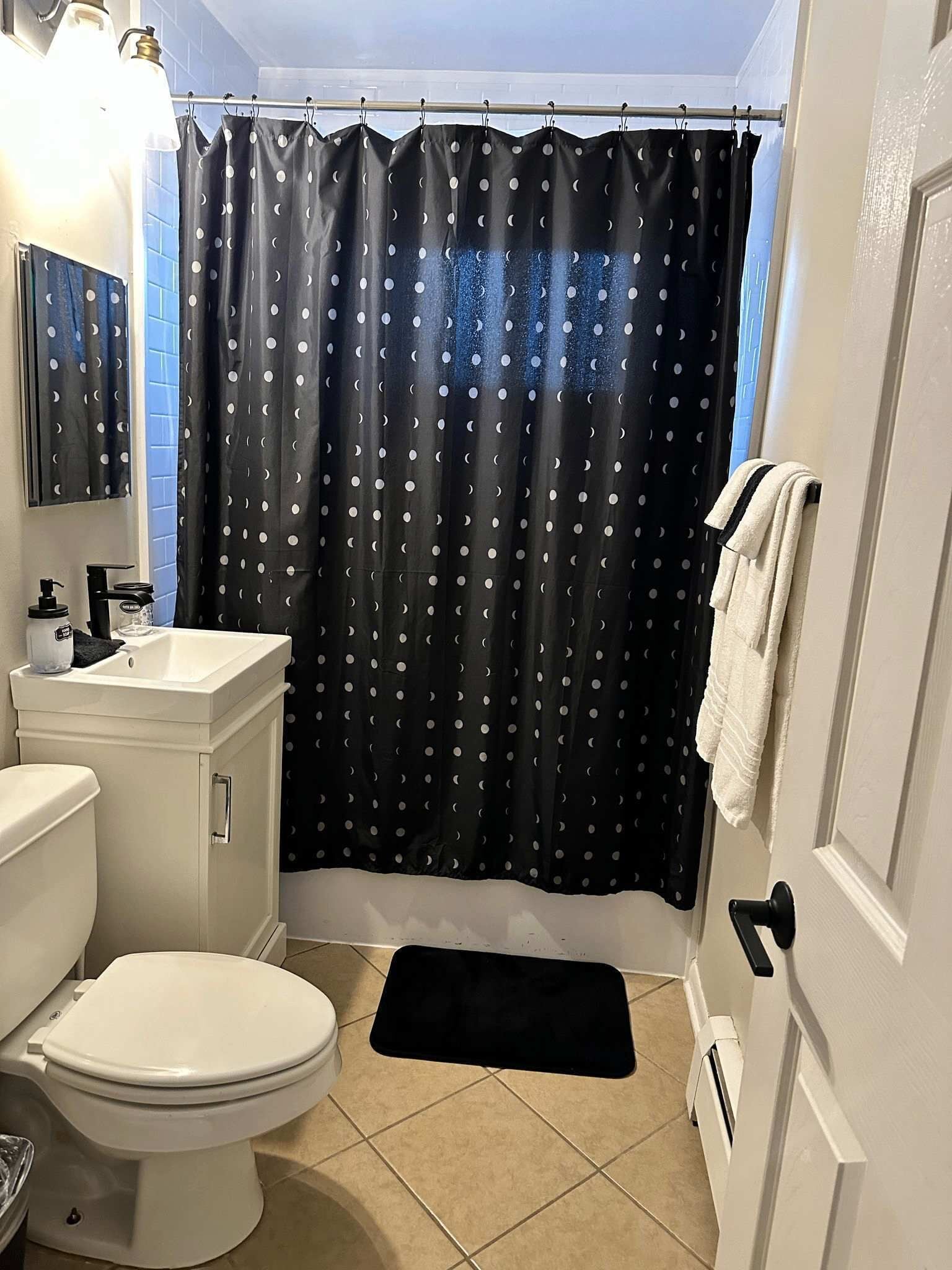 Een douche, een haardroger