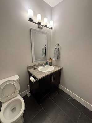Bidet, håndklæder, Sæbe, Toiletpapir