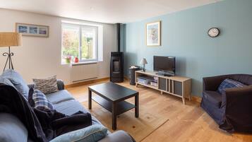 TV, fireplace, DVD player