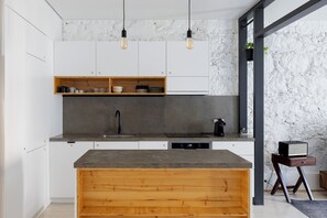 Fridge, oven, stovetop, dishwasher