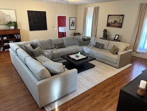 Smart TV, fireplace, video games, books