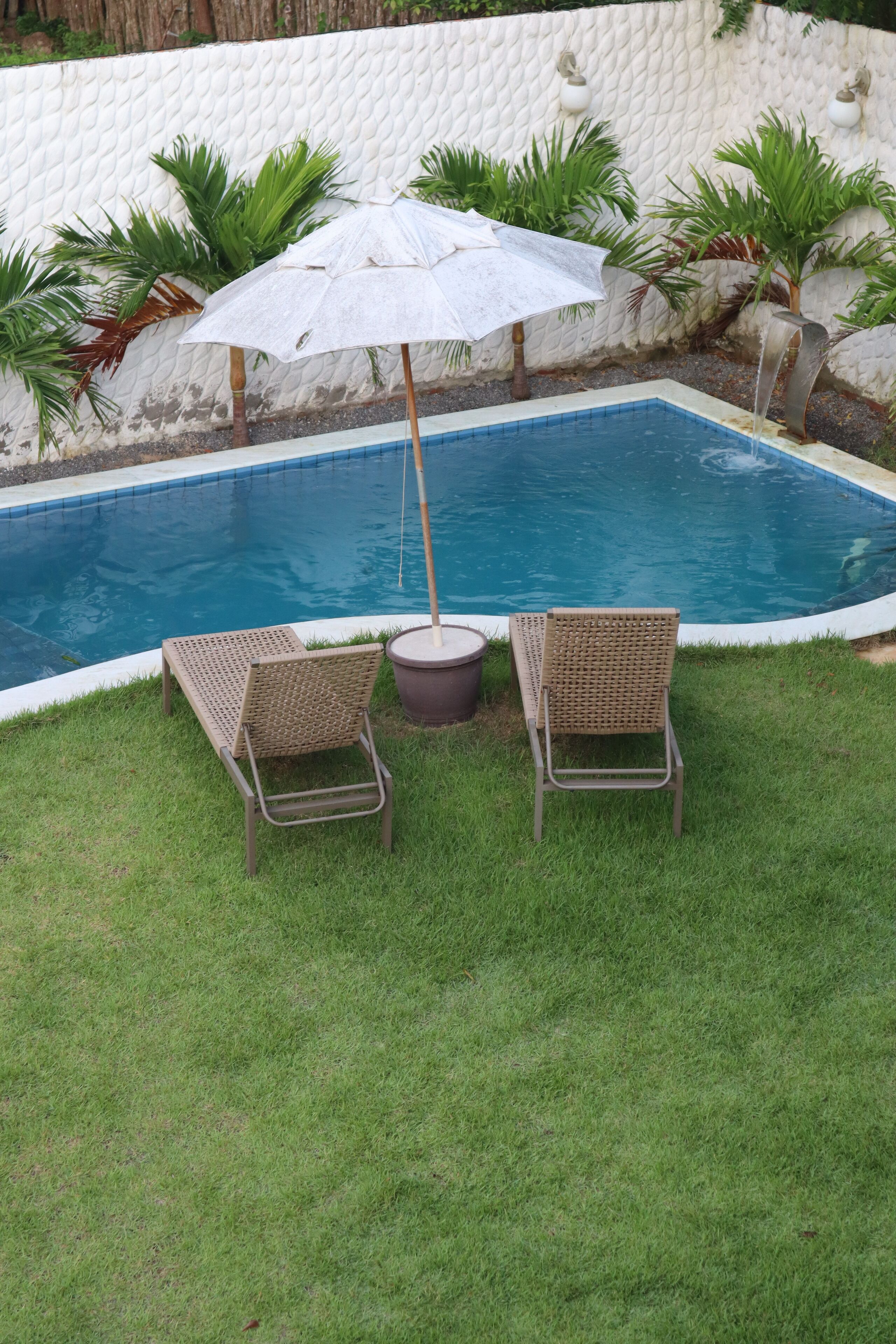 Kamar Triple, balkon, pemandangan kebun