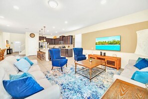 Smart TV, table football, ping pong