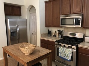 Microwave, oven, stovetop, dishwasher