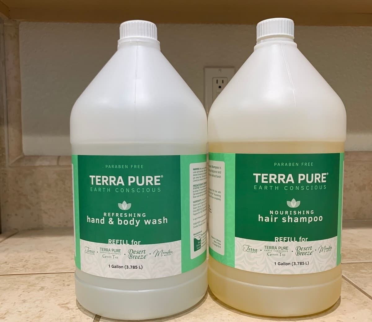 Two Terra Pure products on a kitchen counter.
