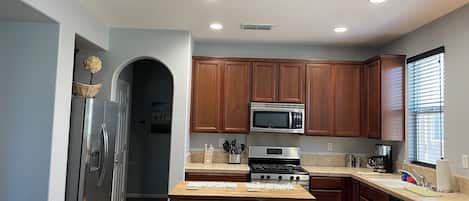 Microwave, oven, stovetop, dishwasher