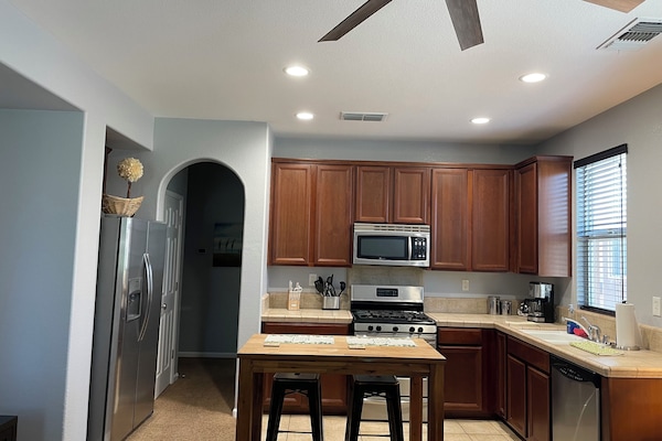 Microwave, oven, stovetop, dishwasher