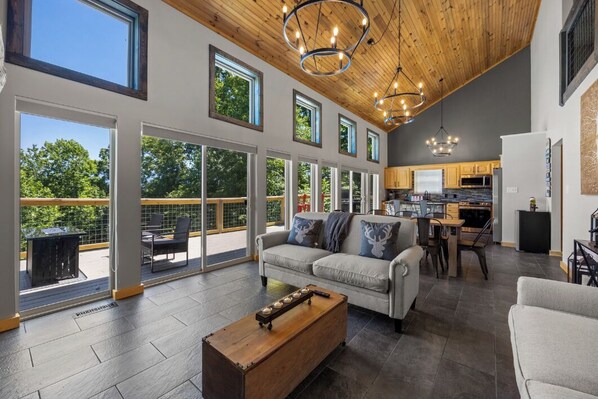 Smart TV, fireplace, video games