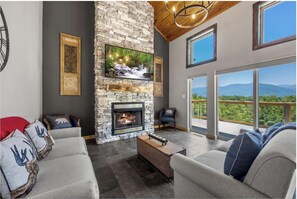 Smart TV, fireplace, video games