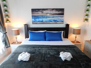 2 bedrooms, iron/ironing board, WiFi, bed sheets