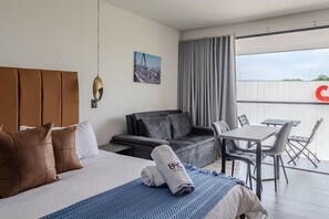 1 bedroom, iron/ironing board, bed sheets