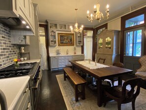 Microwave, oven, stovetop, dishwasher