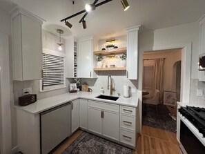 Microwave, oven, stovetop, dishwasher