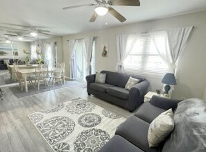 Condo, 1 Queen Bed with Sofa bed (Gulf Highlands 116O) | Living area | TV - Gulf Highlands 1160 (Panama City Beach)