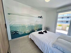 1 bedroom, iron/ironing board, WiFi, bed sheets - Valras-Loc – Le Cocon Verde (Sérignan)